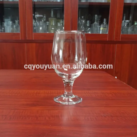 Beer glassware mouth blown 430ml flint glass goblet for beer