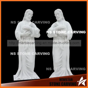 Natural Stone Carving Sculpture Jesus Statues Shepherd