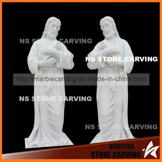 Natural Stone Carving Sculpture Jesus Statues Shepherd