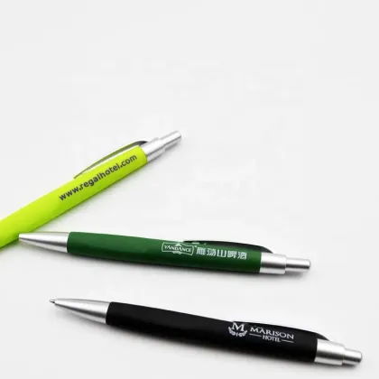 Westin Sheraton Hotel Custom Logo Soft Touch Rubber Finish Plastic Ballpoint Pen