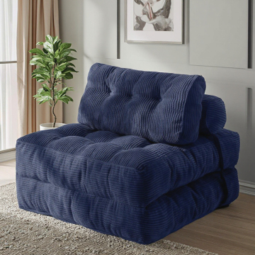 Klappsofa Bett: Cabrio -Schläfer mit Rückenstütze und Kissen