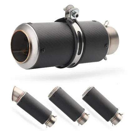 Universal 51mm 60mm Motorcycle Exhaust Pipe - GP-Project Imitation Micropole Muffler Carbon Fiber