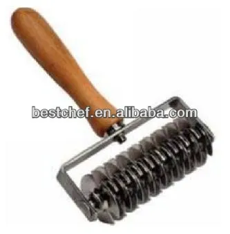 stainless steel Lattice cutter with wooden handle