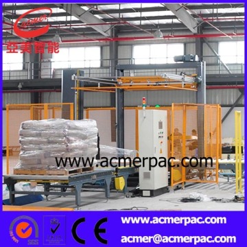 D1 In-line Top Sheet Dispenser + T6 Fully Automatic Pallet Wrapper