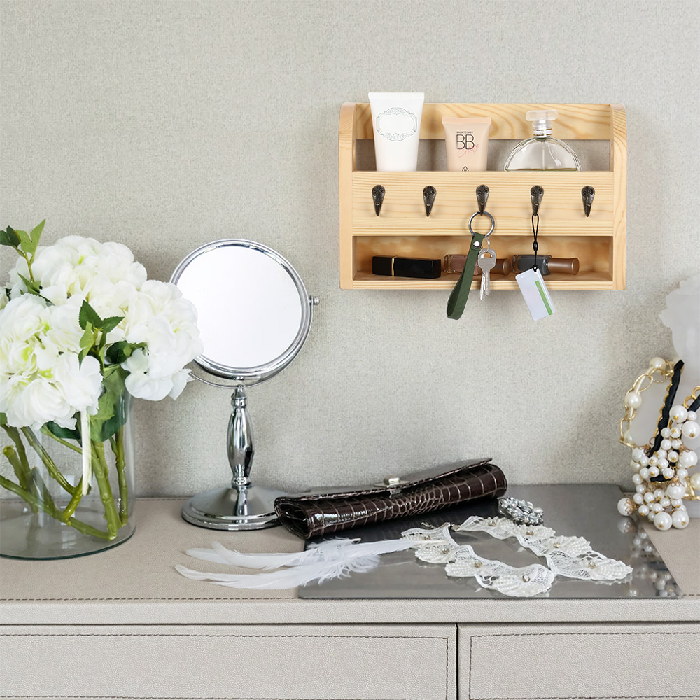 Rustic Mail Sorter Wall Shelf