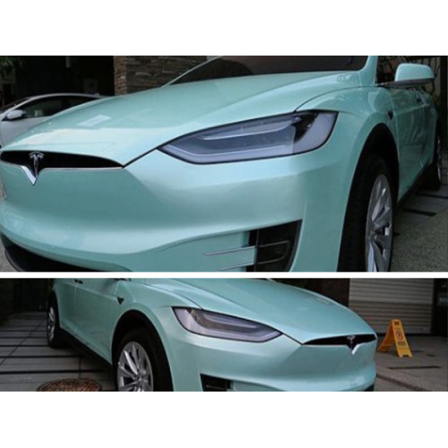 super gloss light blue car wrap vinyl