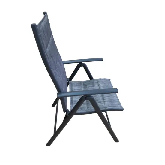Durable Metal Five-Position Folding Adjustable Chair for Outdoor and Indoor Use