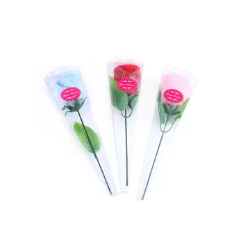 Luxury PVC clear transparent soft crease folding box for rose
