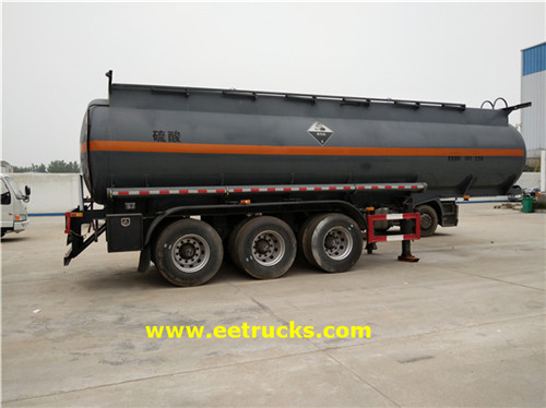 3 Axle 19000 lita za sulfuric acid trailer tankers