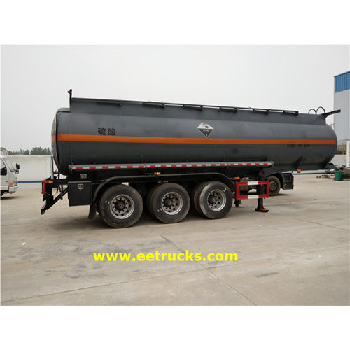 3 trục 19000 lít Sulphuric Acid Trailer Tàu chở dầu