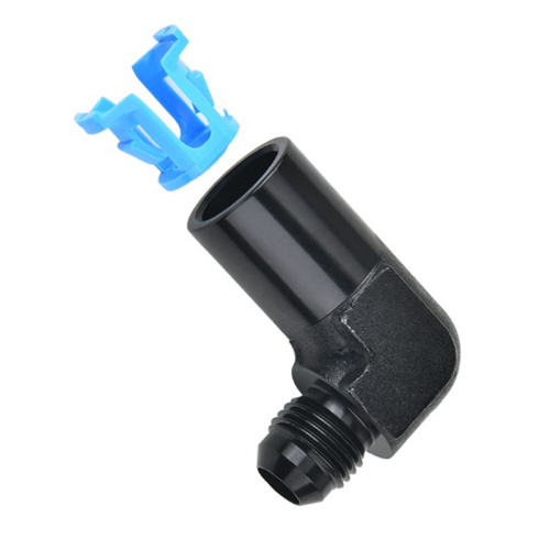 Raccord adaptateur EFI à connexion rapide en aluminium noir + plastique AN6