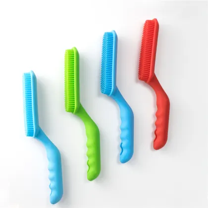 Pet Handle Silicone Pet Shower Cleaning Brush