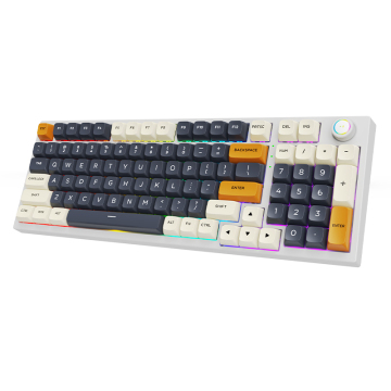 AK98 97Keys Retro Backbellyst mekanisk bärbar dator -speltangentbord - Factory Direct Sales