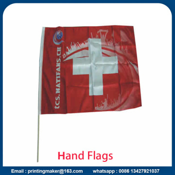 Custom Hand Waving Flags with Solid Flagpole