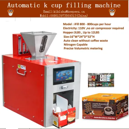 hotselling fully k-cup automated combination filling & boxing machine/ single serve k-cup filling & sealing & boxing /packing