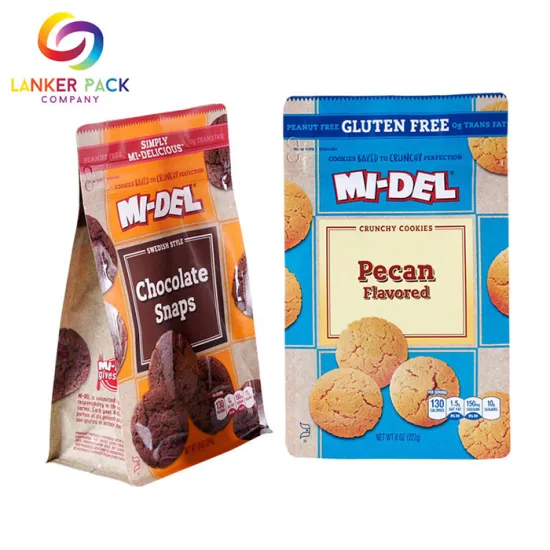 BRC Snack Food Flat Bottom Zipper Packing Bags
