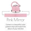 Pink Mirror Stainless Steel Whistling Water Kettle