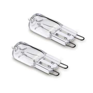 G9 Two Pack Quartz Clear Glass Oven Halogen Lamp