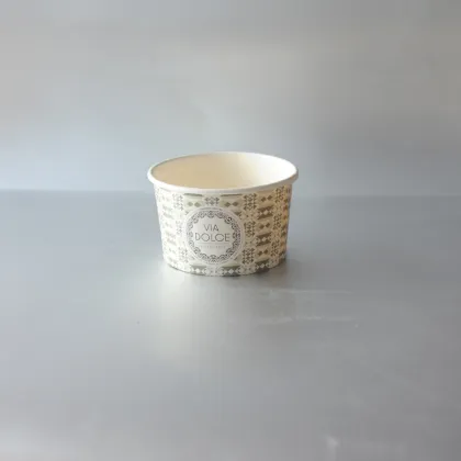 Ice Cream Tub Dart Paper Cups with Clear Glass