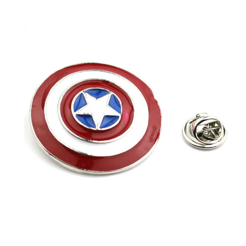 Superhero Captain America Metal Lapel Badges, High Quality