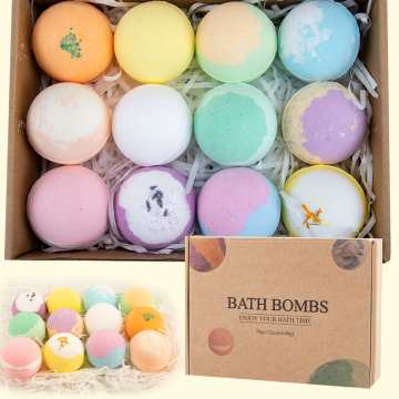 Custom High Quality Natural Organic 100% Bath Bomb Kit with Essential Oils and Mixed Colors