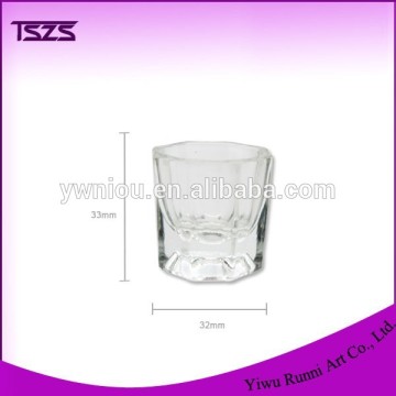 Multi-Purpose GLASS DAPPEN DISH for dental, tattoo or nail spa