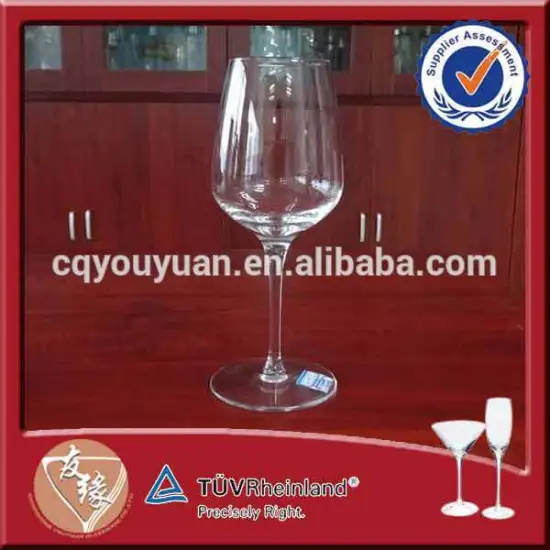 Hot selling personalised 350ml large long stem wine glasses
