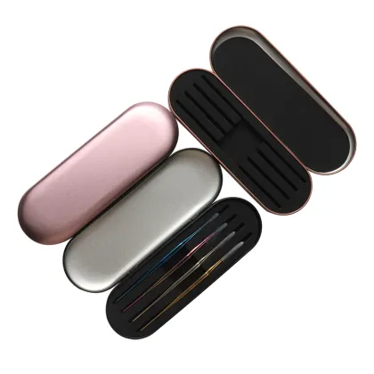 Storage Solutions: Tinplate Eyelash Extension Tweezers Case and Eyelash Tweezers Box