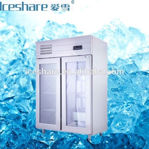 Double Door Upright Display Freezer Showcasegnf1258g2, High Quality