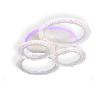 Modern Floral LED Ceiling Lamp with Dimming and Color Options