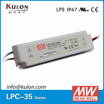 Fully isolated plastic case LPC-35-1050 Constant Current 1050mA 35W LED Driver