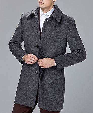 Men's Wool  Cashmere Coat -6