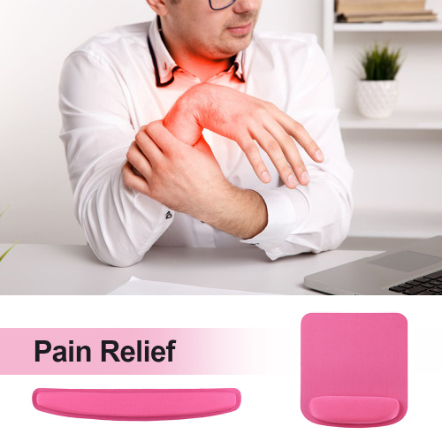 Pink Ergonomic Mouse Pad Set with Wrist Rests