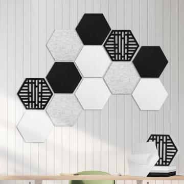 Tablero de fieltro acústico de poliéster hexagonal al por mayor