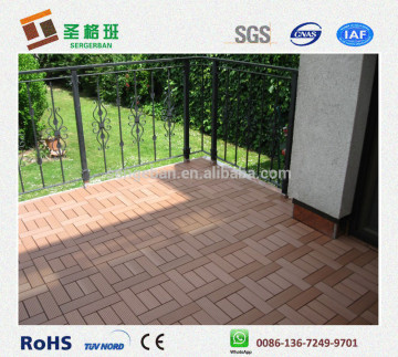 DIY wpc composite interlock decking tile for swimming pool garden park