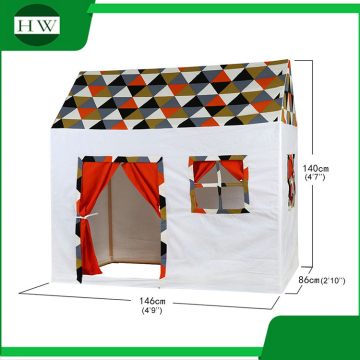 Wholesale OEM durable cotton canvas indoor children toy house wood kids play cubby house