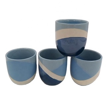 Ceramic Hand-Painted Candle Holder for Tabletop Decoration