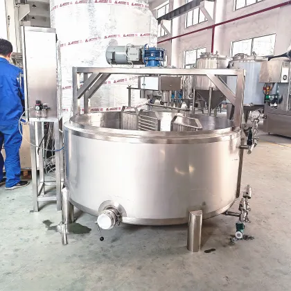 1000 Kg Fresh Cheese Production Line, Cheese Vat 200 Liters