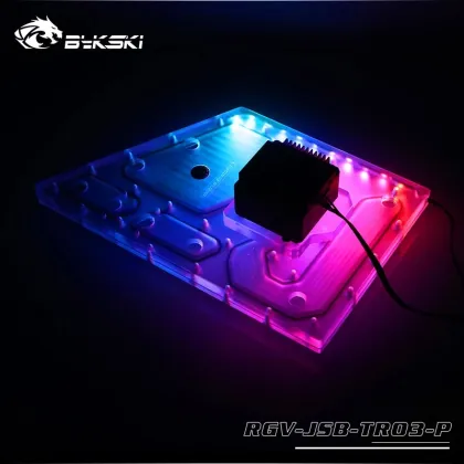 Bykski Distro Plate for JONSBO TR03 - 360 Radiator Water Cooling Loop, 12V/5V RGB Sync