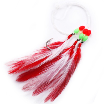 New Turkey feather octopus skewers hook squid hook feather hook for sea fishing boat