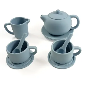 Silicone Play Tea Party Set Kitchen Pretend Toy