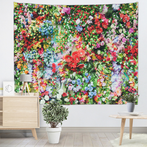 Colorful Flower Wall Tapestry Full Wall Bright Floral Nature Tapestry Wall Hanging for Livingroom Bedroom Dorm Home Decor