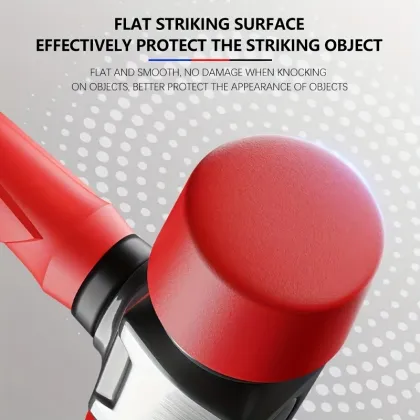 Red and black industrial hammer