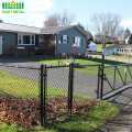 Grass green coated used chain link fence