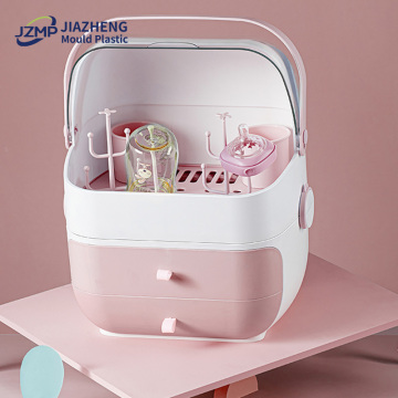 Milk Bottle Storage Box with Layer Plastic Organizer