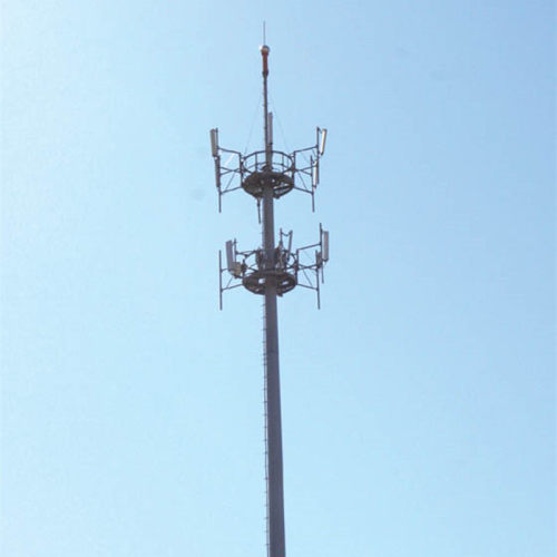 Communication Pole 25M Galvanized GSM Communication Pole Monopole Supplier