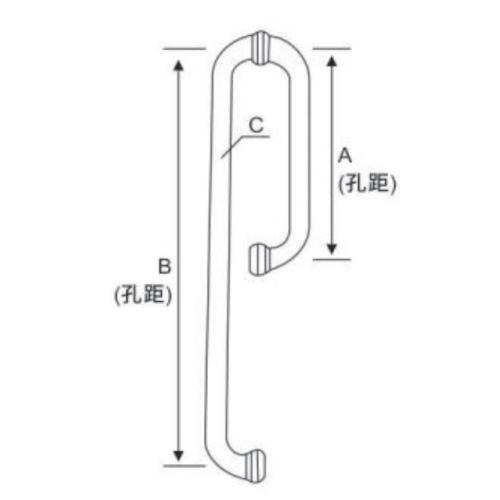 Shower Door Knob Round Tube Bath Shower Handle Supplier