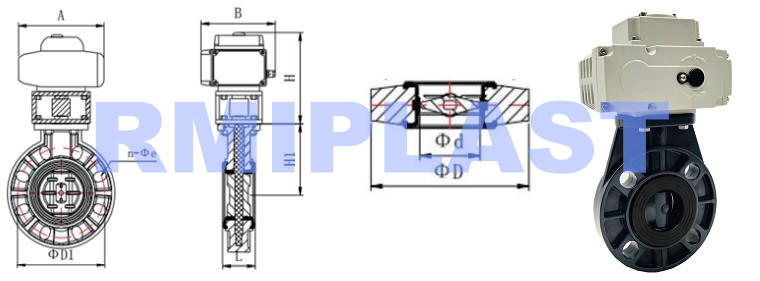 Electric Butterfly Valve Pvc