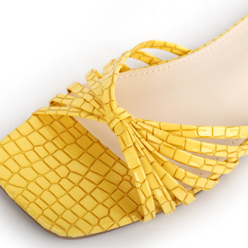 Thin Strap Bow Flat Sandals