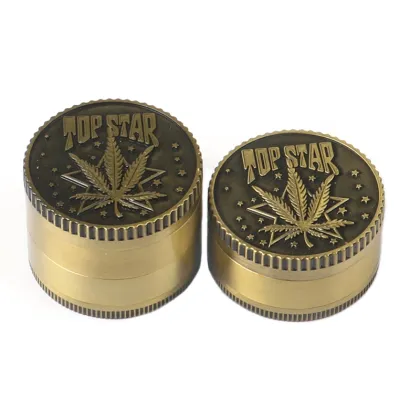 Amazon cross-border hot sale 50mm metal smoke grinder topstar manual weed grinder smoking accessories
